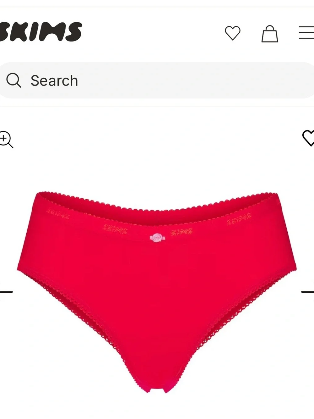 Skims Logo Picot Hipster Panty